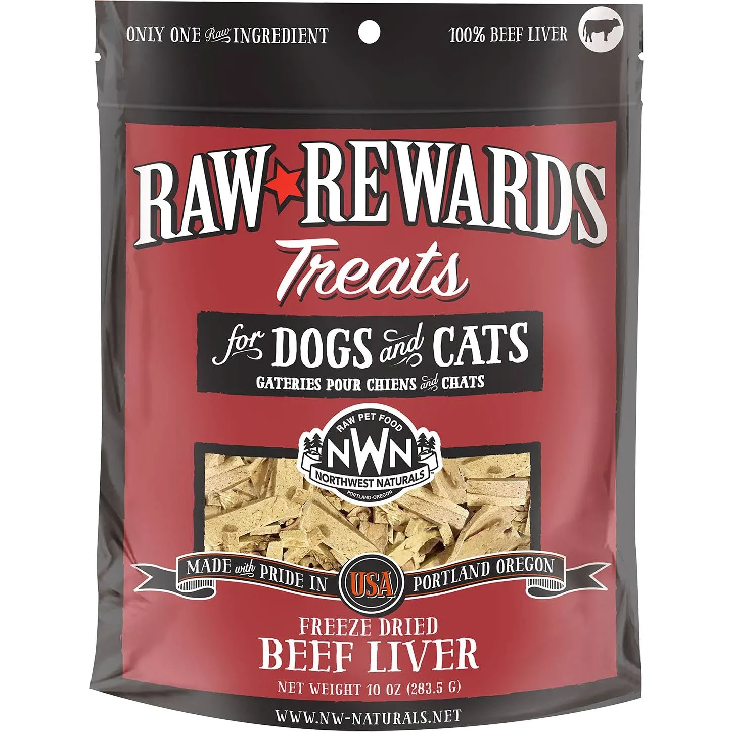 Northwest Naturals Raw Rewards Freeze Dried Treats Beef Liver (10 oz.)