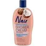 Nair Sensitive Formula Shower Power Hair Remover Coconut Oil &amp; Vitamin E 12.6oz 