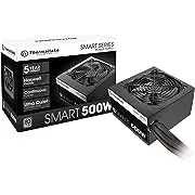 Thermaltake Smart 500W 80+ White Certified PSU, Continuous Power with 120mm Ultra Quiet Cooling Fan, ATX 12V V2.3/EPS 12V Active PFC Power Supply PS-SPD-0500NPCWUS-W