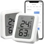 SwitchBot Indoor Thermometer Hygrometer Indoor Temperature Humidity Sensor with Smart Data Storage