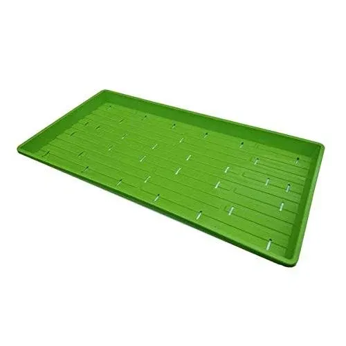 1020 Microgreen Trays - Shallow Extra Strength White / with Holes / 10 Trays