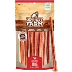 Natural Farm Odor-Free Thin Bully Sticks (12”, 12-Pack) All-Natural Long-Lasting Dog Chews, 100% Beef Pizzle, Grass-Fed, Grain-Free, Protein for Muscle Development & Energy, Perfect for Large Dogs