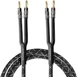 GearIT 12AWG Premium Heavy Duty Braided Speaker Wire (3 Feet) with Dual Gold Plated Banana Plug Tips - Oxygen-Free Copper (OFC) Construction, Black