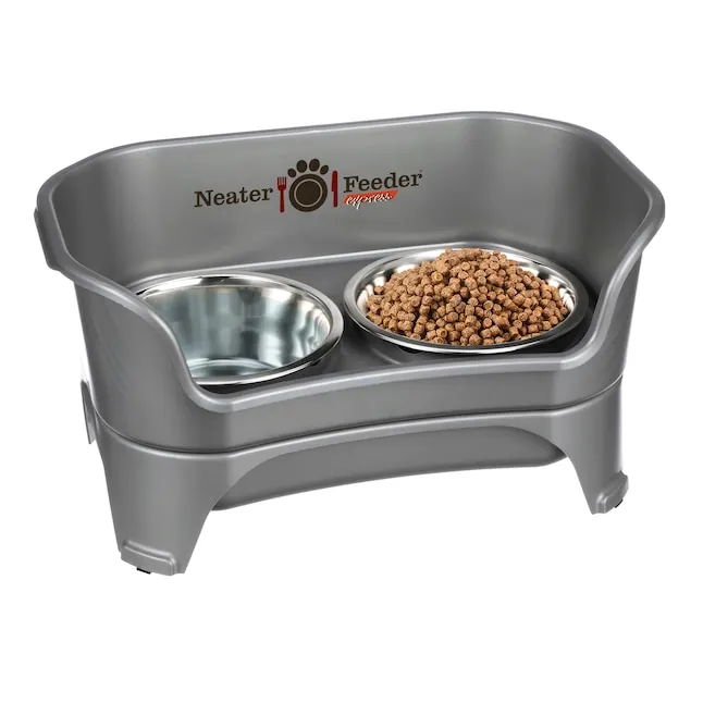 Neater Feeder Express Large Dog Bowls in Gunmetal Grey