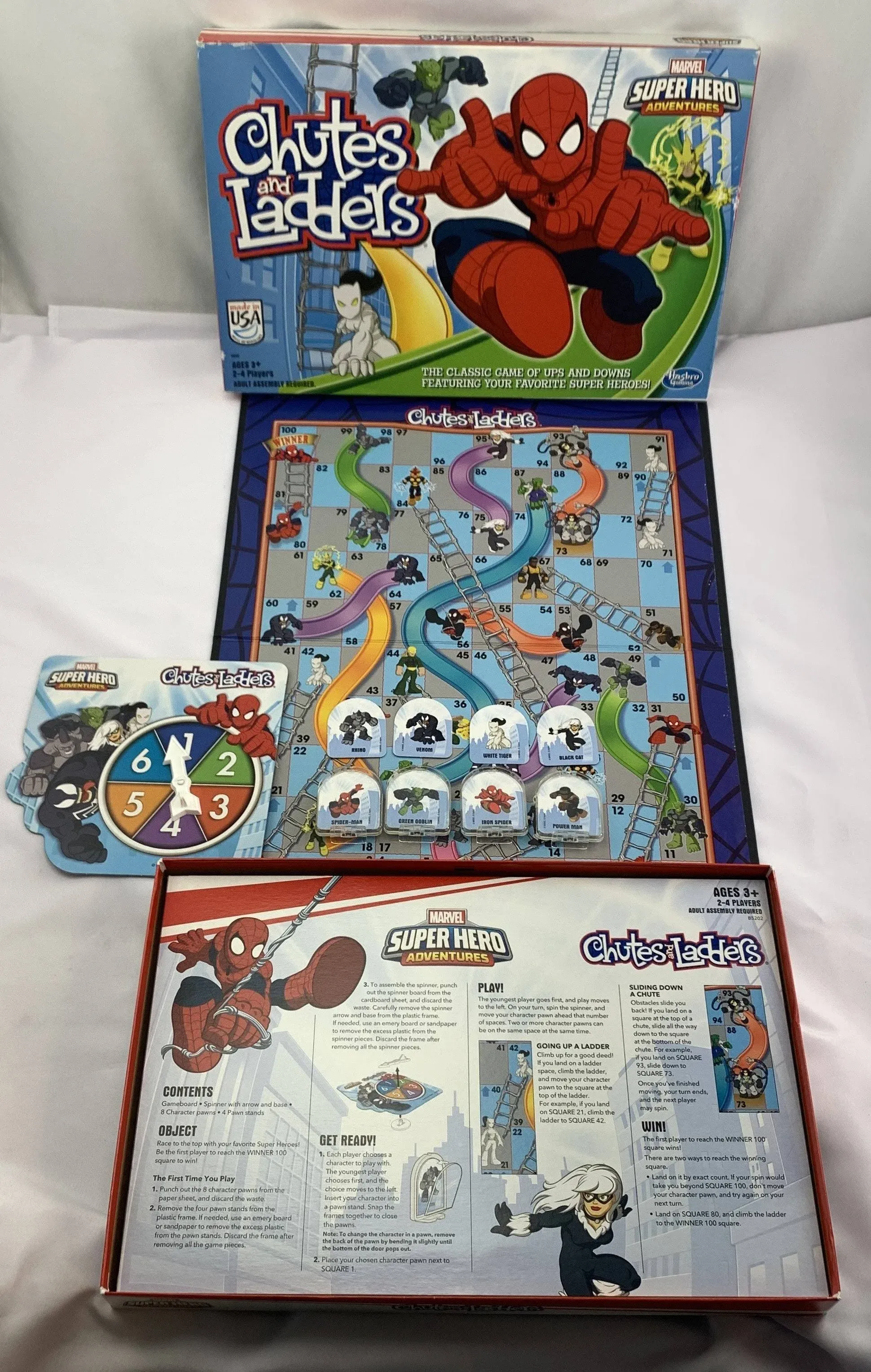 Marvel Spider-Man Web Warriors Chutes & Ladders Game