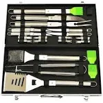 Premium 20-Piece Stainless Steel Grill Master Tool Set