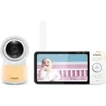 VTech RM5754HD Smart Wi-Fi 1080p Video Baby Monitor System with 5" Display, Night-Light and Remote Access