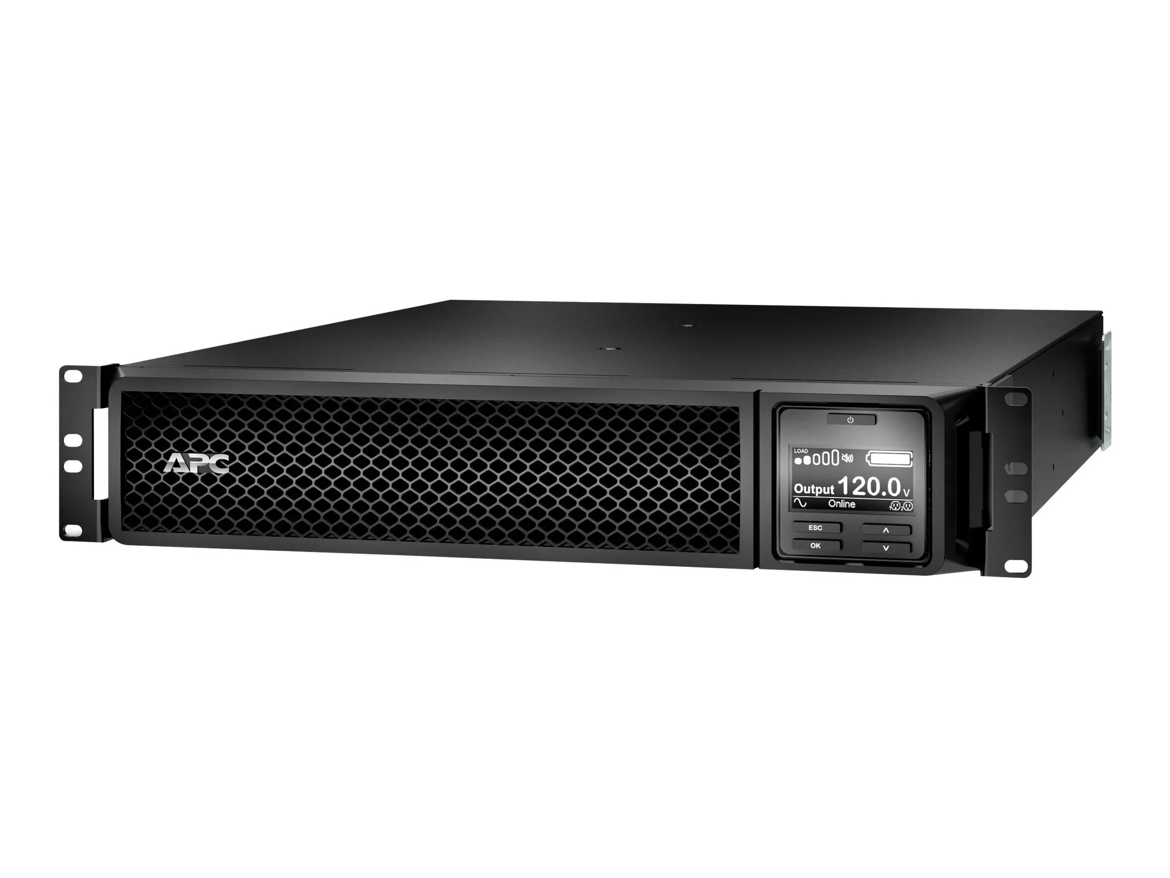 APC 2200VA Smart-UPS Single Phase Online Uninterruptible Power Supply SRT2200RMXLA-NC, Rack Mount UPS with Network Card