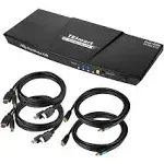 TESmart 2 Port KVM Switch HDMI Dual Monitor 4K60Hz with USB Hub Extended Display