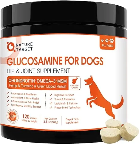 Unbranded Glucosamine for Dogs, Joint Supplement for Dogs, Chondroitin, Omg 3