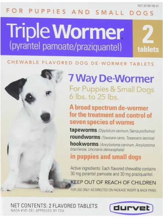 Triple Wormer for Medium & Large Dogs - 2 Count