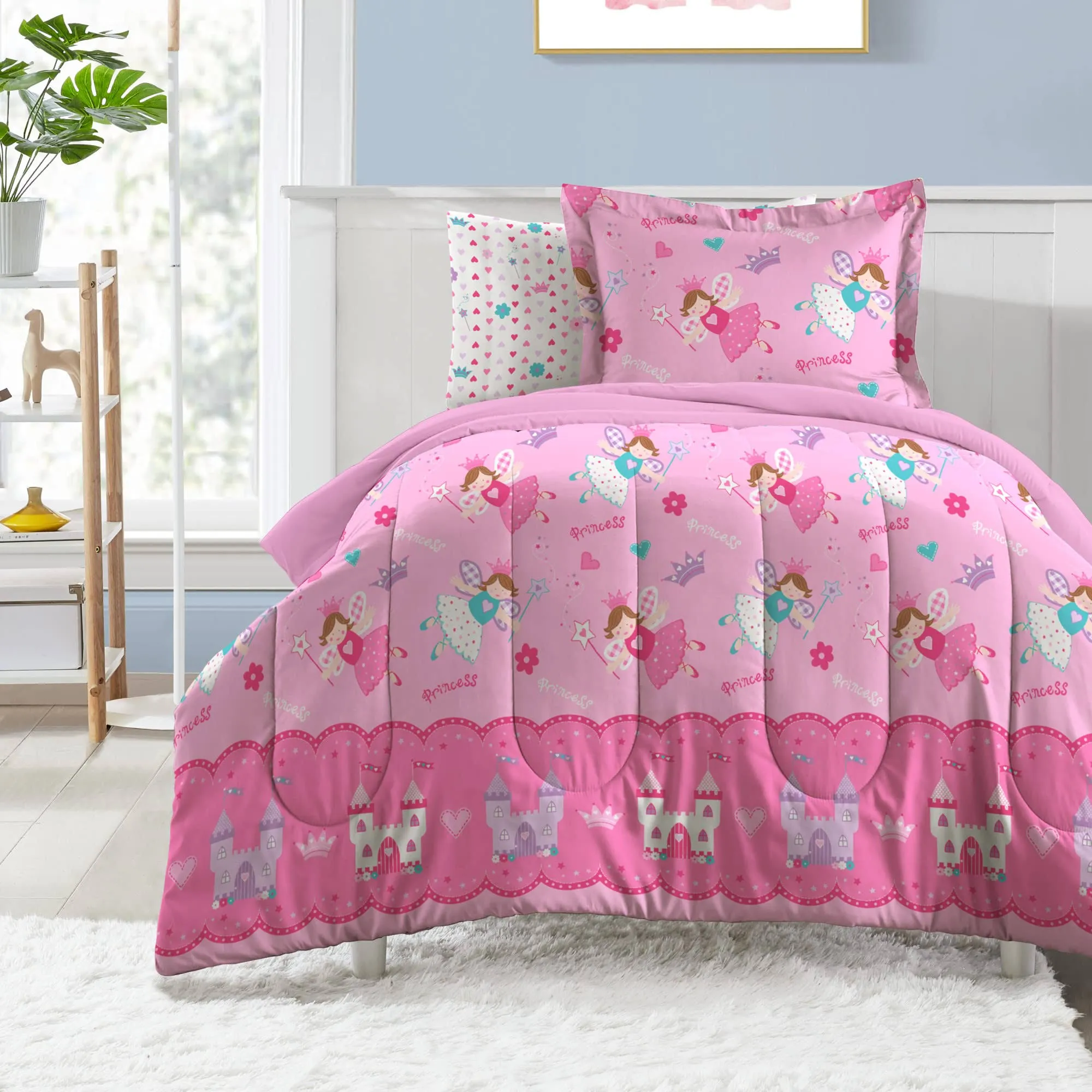 Dream Factory Magical Princess Bed Set, Pink