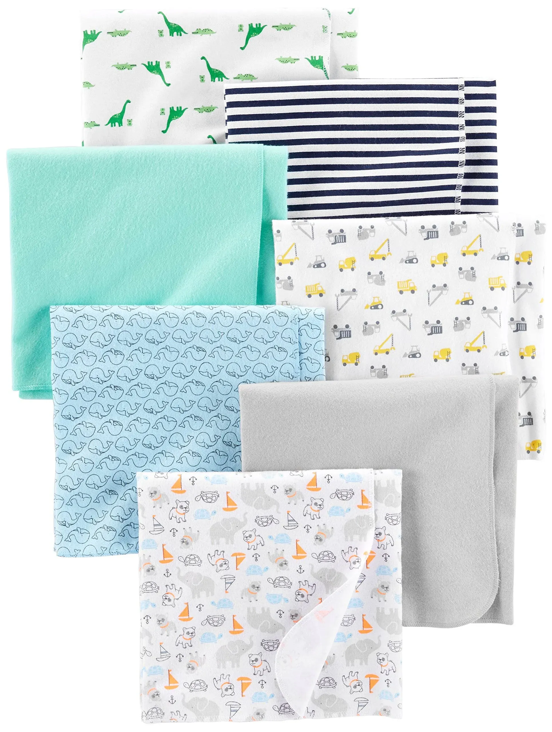 Simple Joys by Carter's Unisex Babies' Flannel Receiving Blankets, Pack of 7