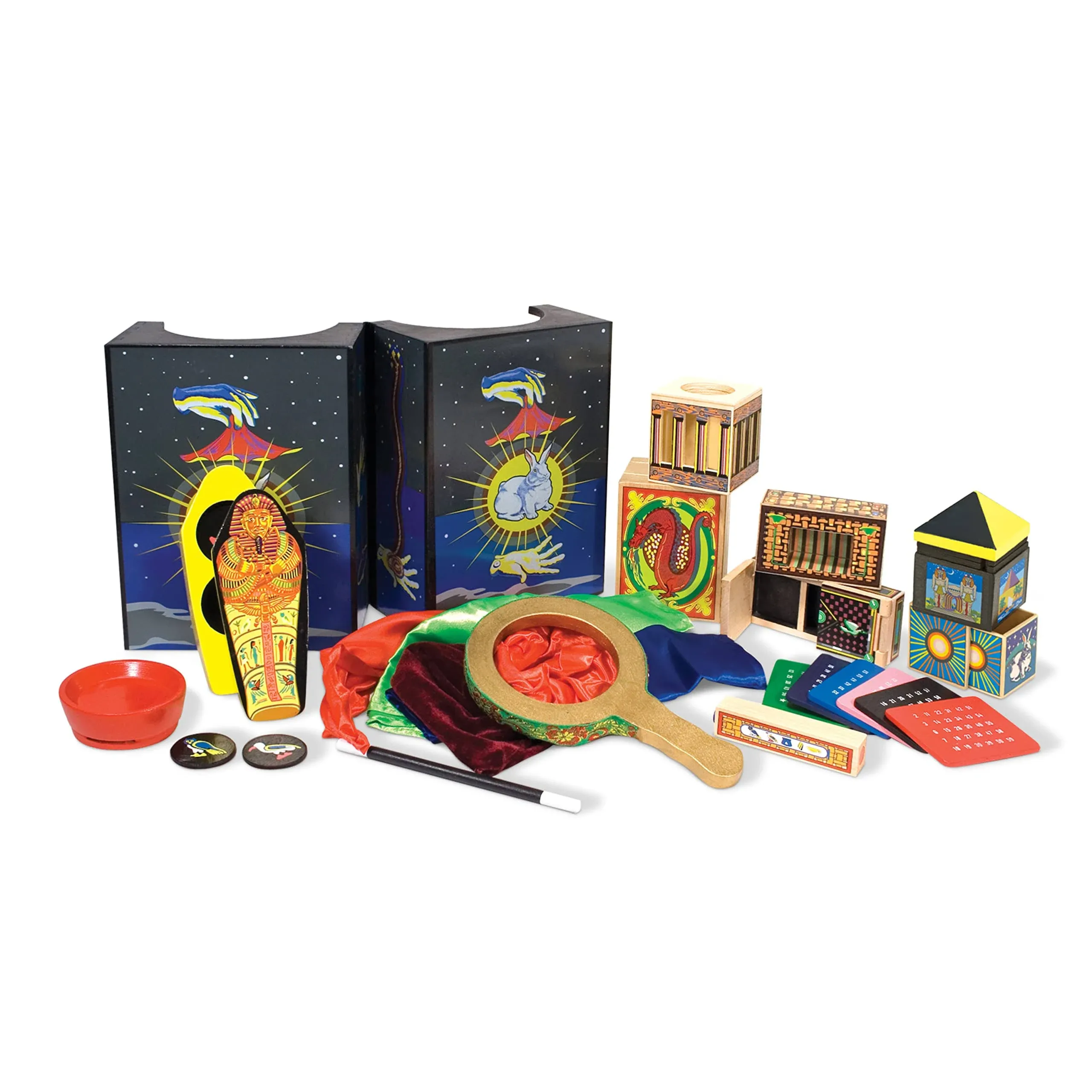 Melissa & Doug Deluxe Solid-Wood Magic Set with 10 Classic Tricks