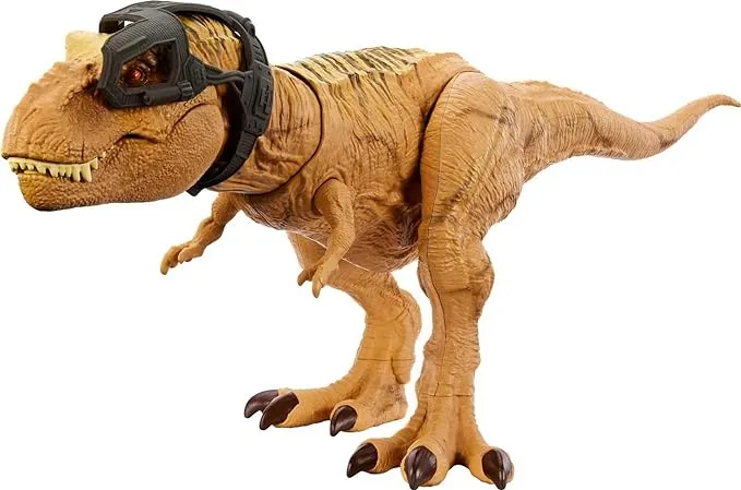 Mattel Jurassic World Track 'n Attack Dinosaur Action Figure, Tyrannosaurus Rex Toy with Lights, Sound, Motion & Accessories, Plus Downloadable App & AR