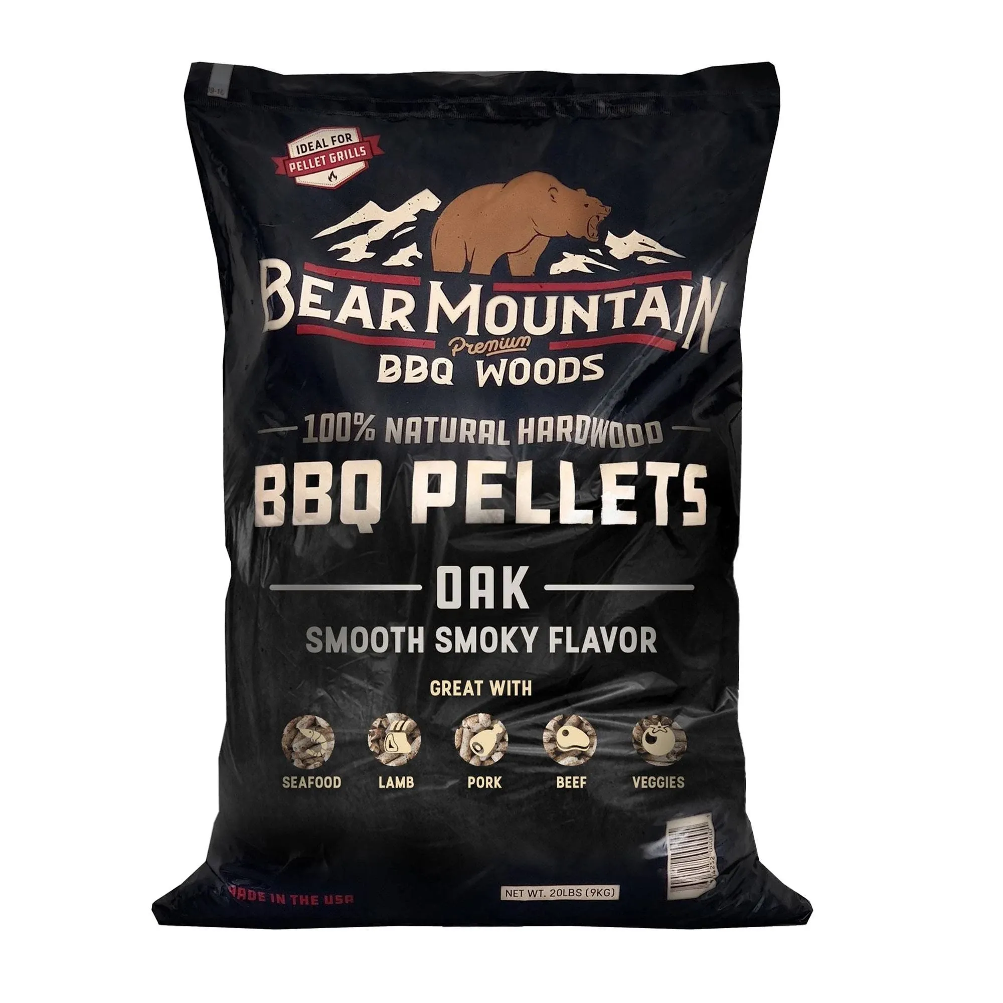 Bear Mountain Apple BBQ Wood Pellets, 20-lbs