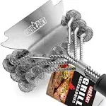 GRILLART Grill Brush Bristle Free - Safe BBQ Cleaning Grill Brush and Scraper - 18" Best Stainless Steel Grilling Accessories