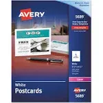 Avery Laser Postcards, White, 200-Pack,