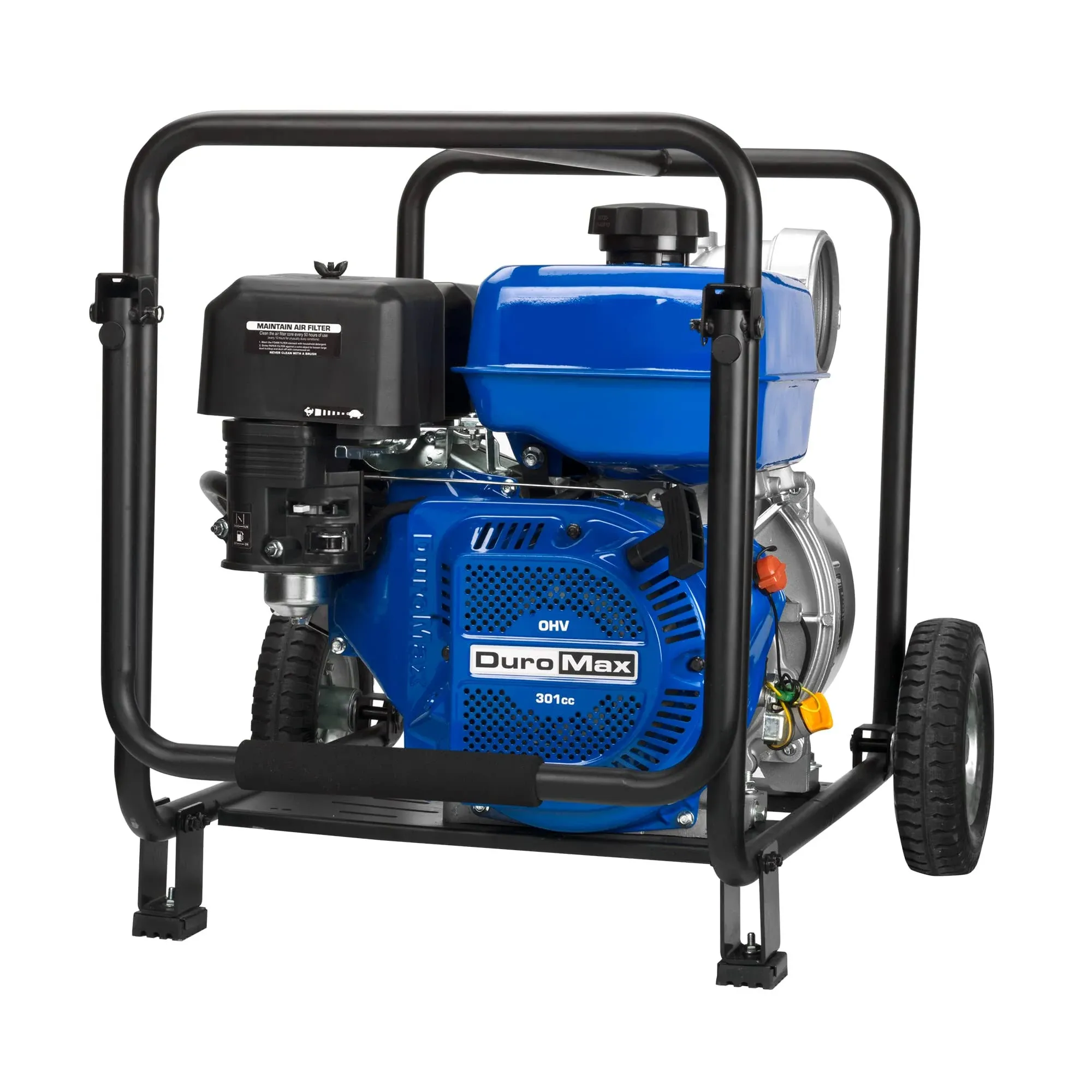 DuroMax XP904WX 4in Dual Fuel Semi-Trash Water Pump