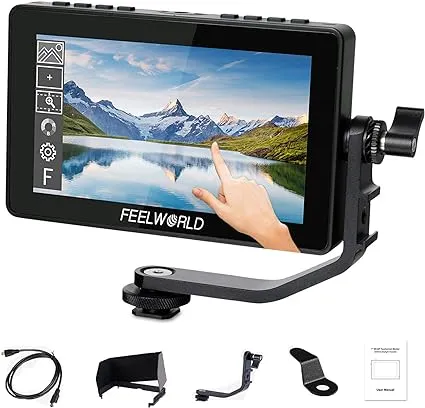 Feelworld F5 Pro V4 3D LUT La Nouvelle Mise à Jour 6 inch Écran Tactile Moniteur Caméra, avec kit Externe Installer l'équipement IPS 1920x1080 4K