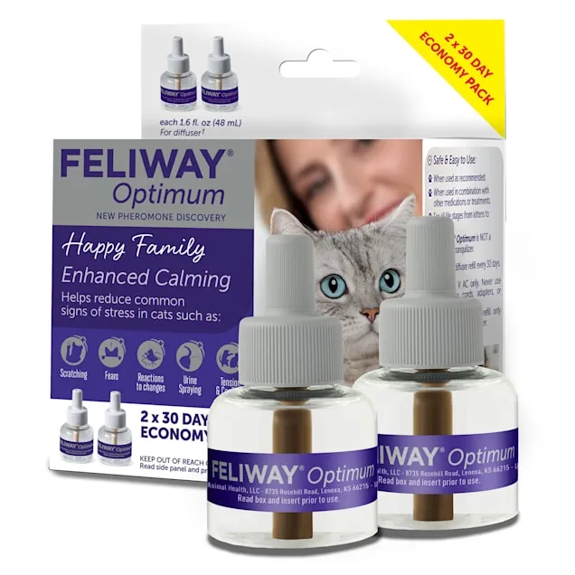 Feliway Optimum Enhanced Calming Refill 48ml - 2 Pack | PetSmart