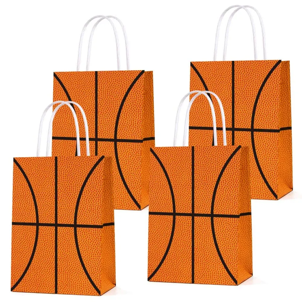 BCHOCKS 16 Pcs Basketball Party Gift Bags for Basketball Party Supplies Birthday ...