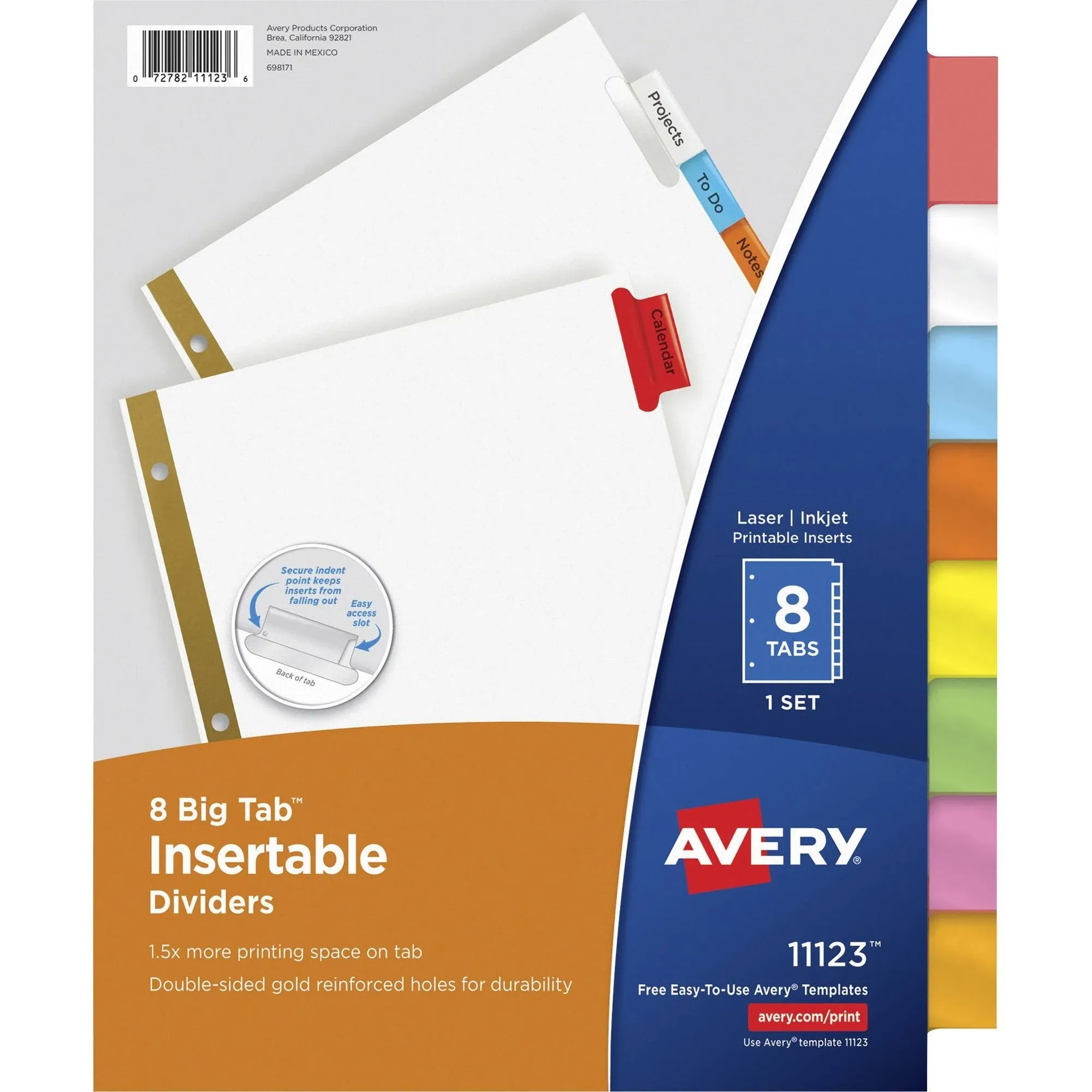 Avery Big Tab™ Insertable Dividers Multicolor (11123) | Avery.com