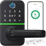 Smart Door Handle Lock with Keypad: Yamiry Fingerprint Smart Lock - Keyless Entry Door Lock for Front Door - Digital Door Lock - WiFi Door Lock with APP - Genarate Passcode Remotely - DIY Installation