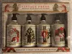 Vintage Press Holiday Hand Soap Collection 21.5 fl oz x 4 Bottles