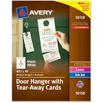 Avery Door Hanger with Tear-Away Cards - White