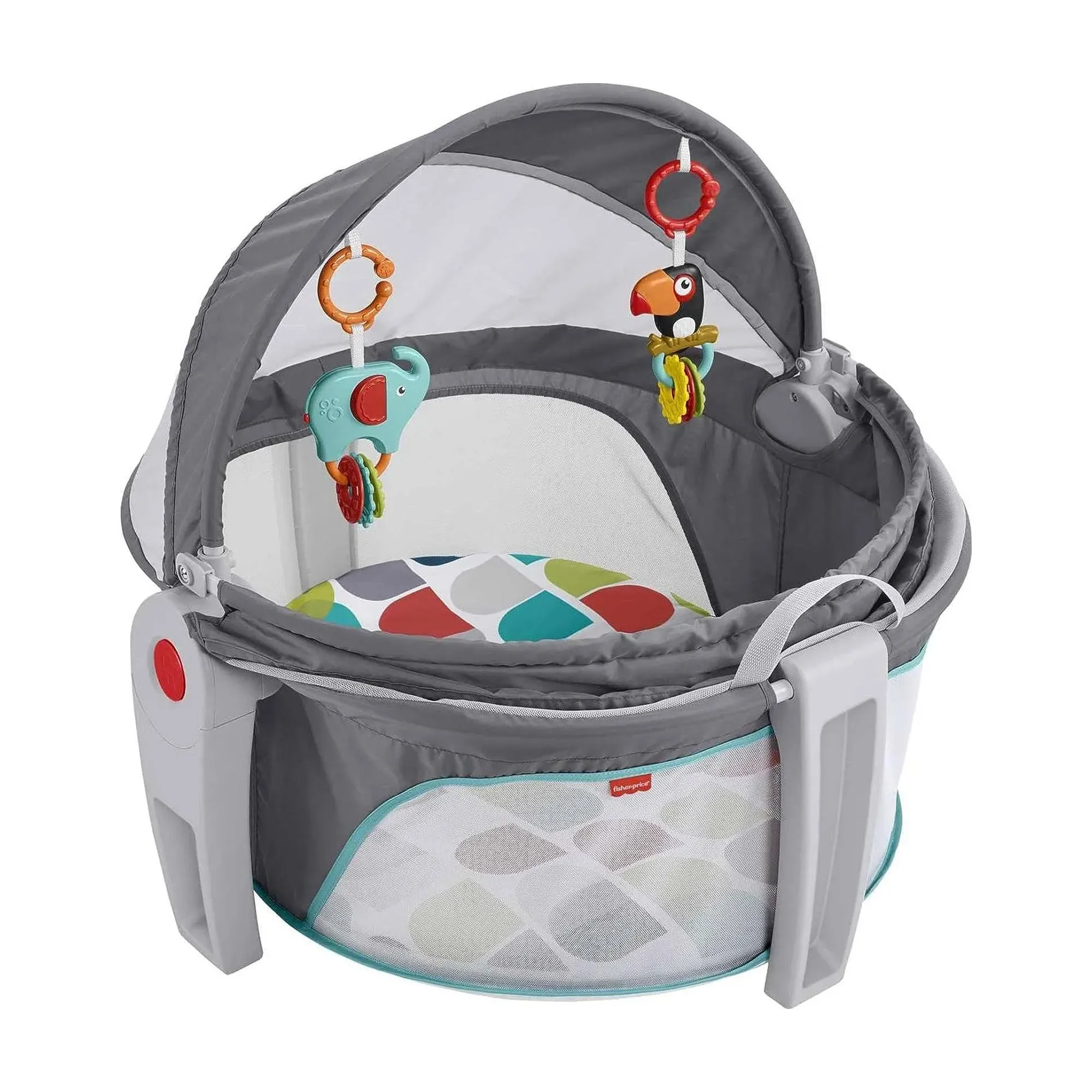 Fisher Price On the Go Baby Dome Portable Bassinet Play Space with Toys & Canopy