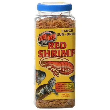 Zoo Med Large Sun-Dried Red Shrimp 5 Oz - Pack of 3