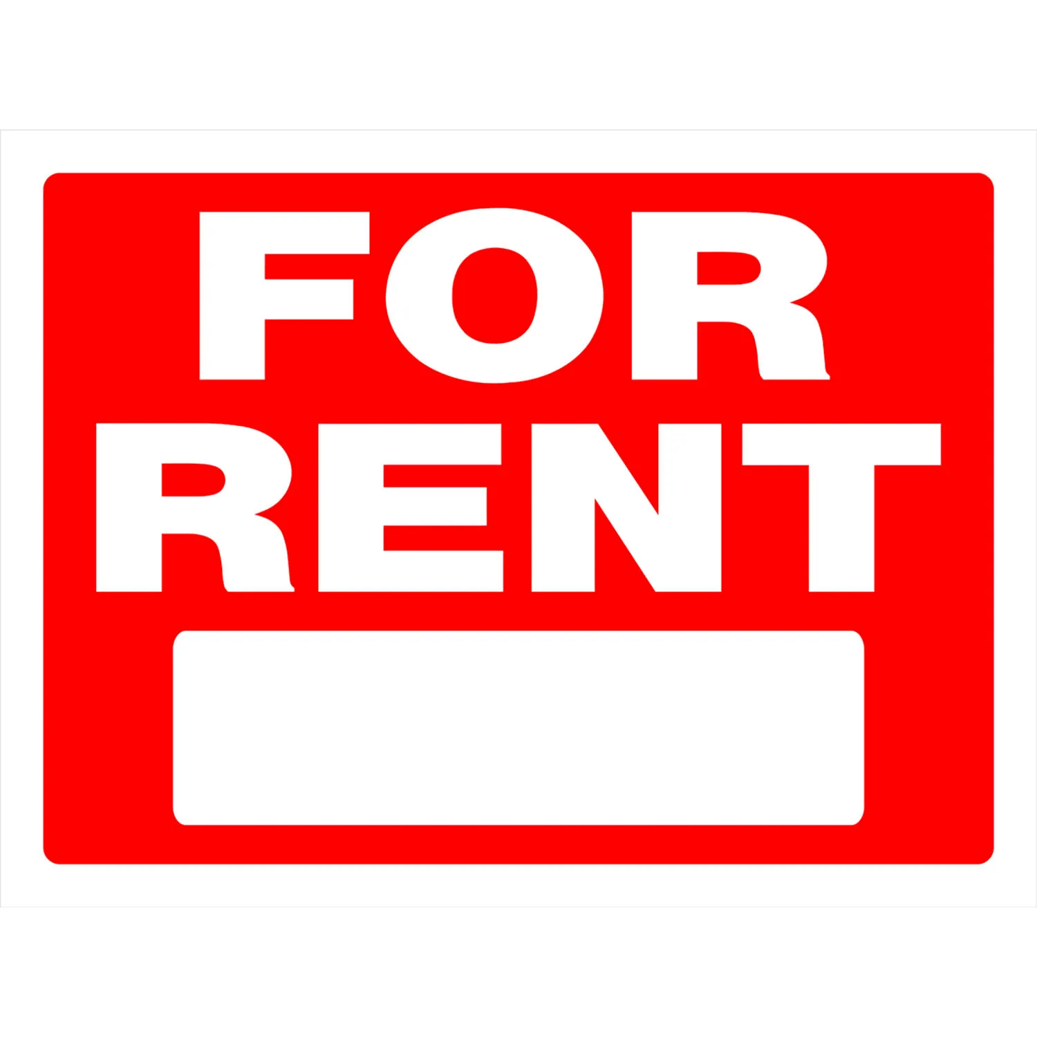 Hillman for Rent Sign Red 18x24"