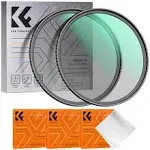 K&amp;F Concept 2 Pcs Black Mist 1/4 + 1/8 Filter Set Black Diffusion Filter Nano K