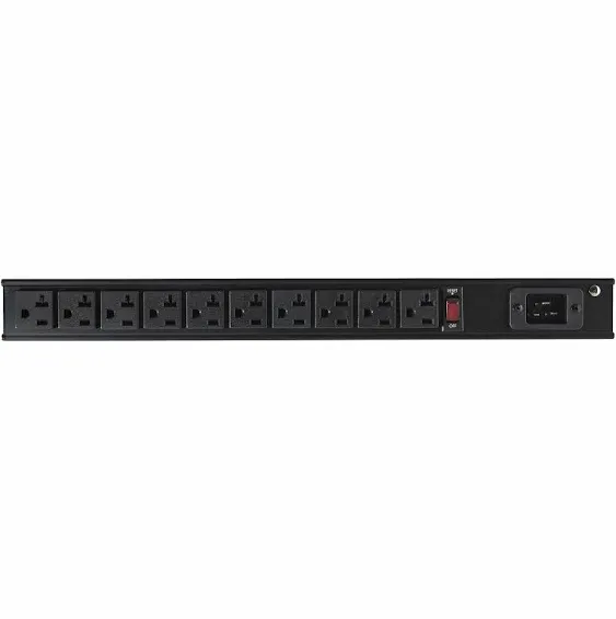 StarTech.com 10 Outlet Rack Mount Power Strip 125V/16 Amp - 1U Horizontal 19" Rackmount PDU - NEMA