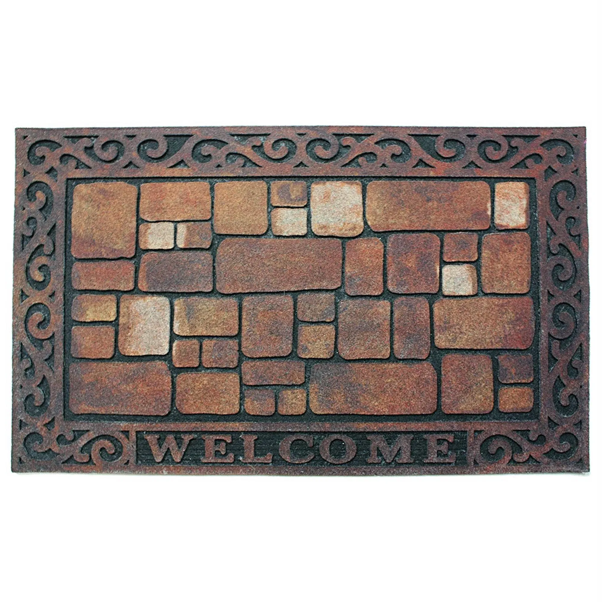 Welcome Stones Printed Flocked Doormat 18X30 - Contemporary - Doormats - by Design Imports | Houzz