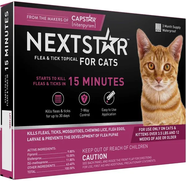 Nextstar Flea & Tick Topical for Cats - 3 Months