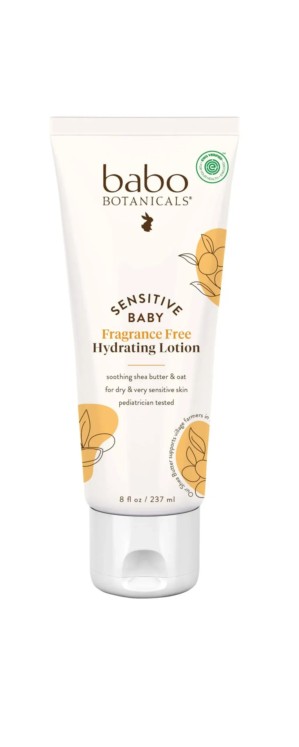 Babo Botanicals Lotion, Daily Hydra, Fragrance Free, Sensitive Baby - 8 fl oz