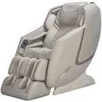 Prestige Series Taupe Faux Leather Reclining 3D Massage Chair with Bluetooth Speakers and Heated Seat