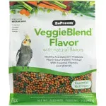 ZuPreem VeggieBlend Smart Pellets Bird Food for Parrots & Conures, 3.25 lb Bag - Made in the USA, Daily Nutrition, Essential Vitamins, Minerals for African Greys, Senegals, Amazons, Eclectus, Cockatoos