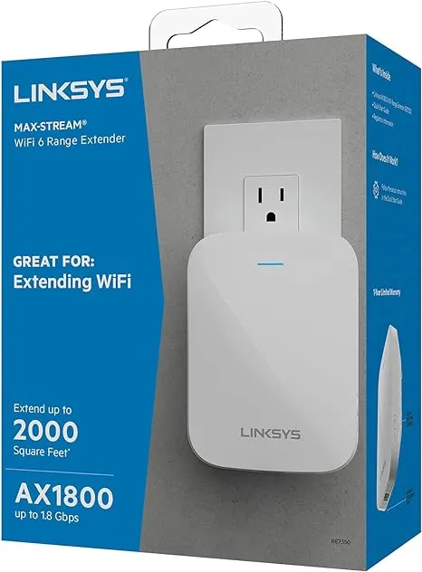 Linksys RE7350-RM2 AX1800 Dual-Band Wi-Fi 6 Wireless Range Extender