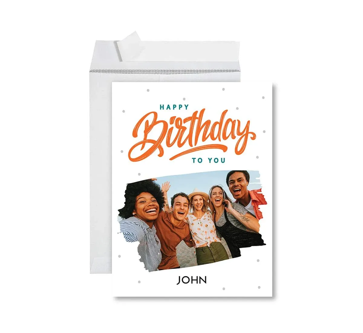 Custom Photo Birthday Jumbo Card with Envelope, Greeting Cards for Birthday Gifts ...