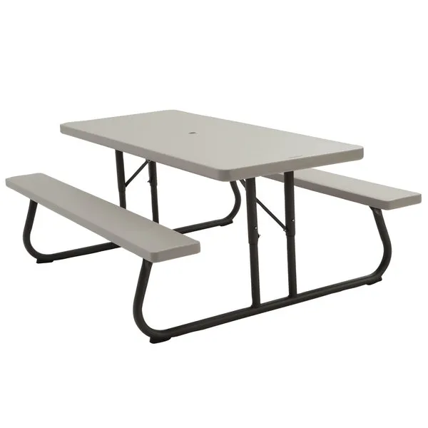 Lifetime 22119 Folding Picnic Table, 6 Feet, Putty