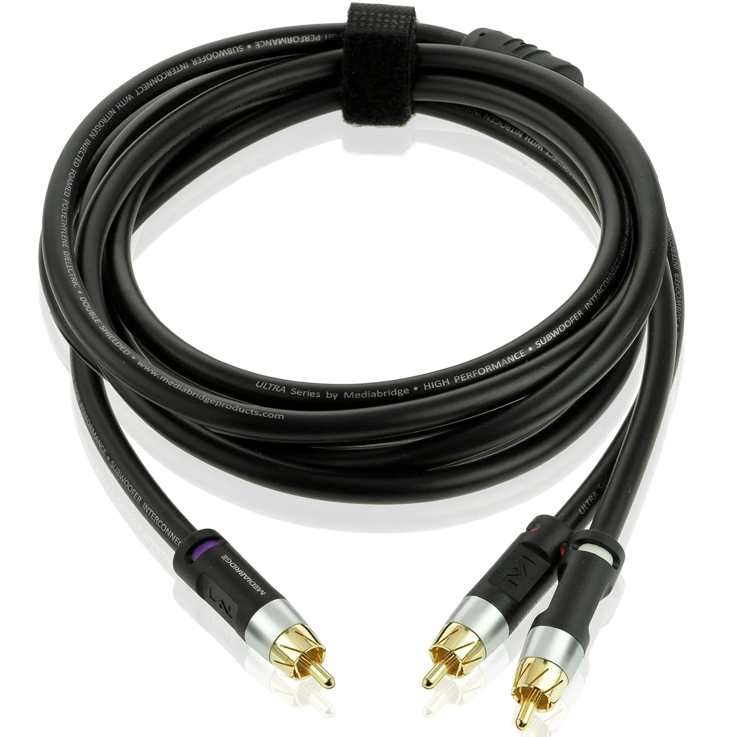 Mediabridge Ultra Series RCA Y-Adapter (8 Feet) - 1-Male to 2-Male for Digital ...