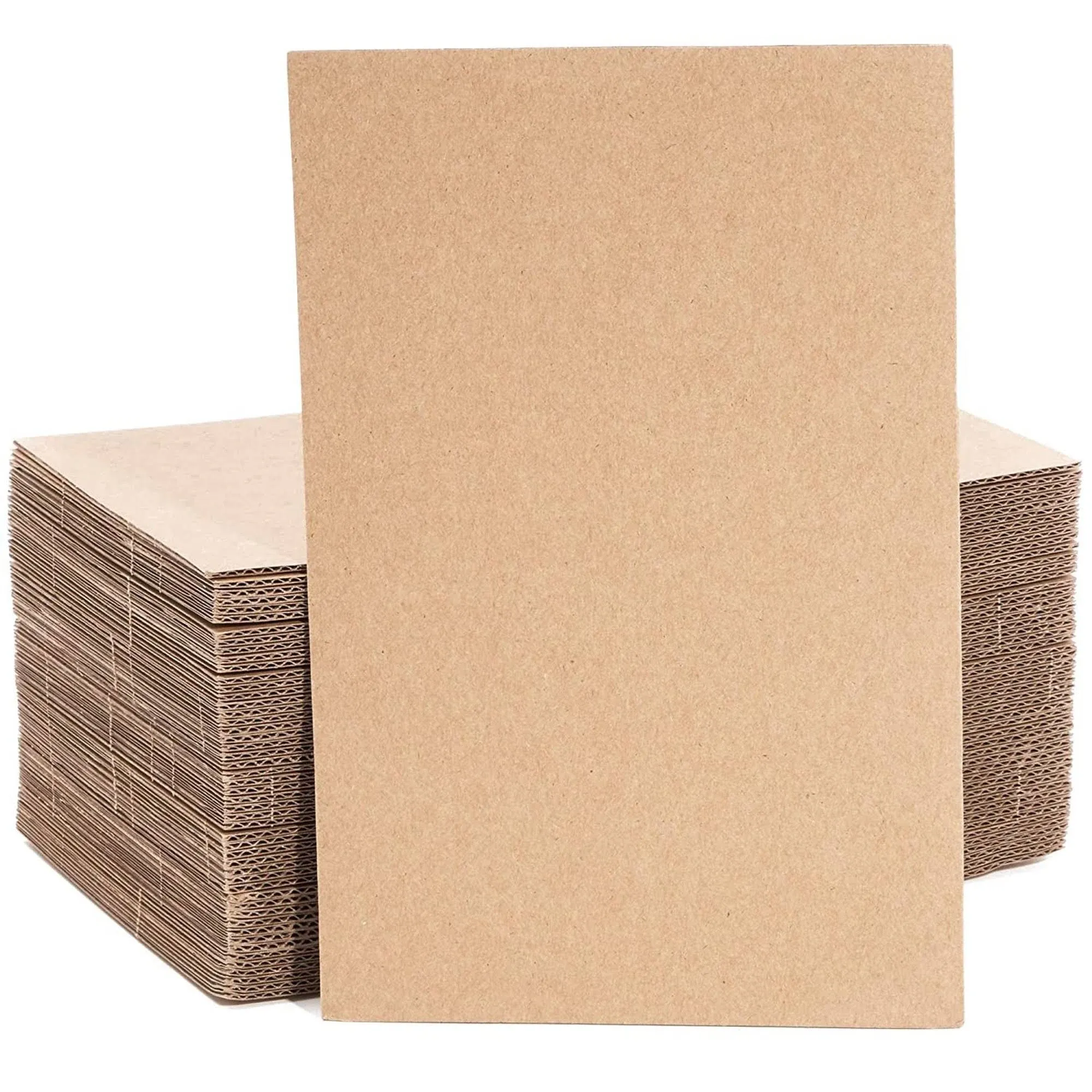 200 Pack 5x7 Corrugated Cardboard Sheets for Mailers, Flat Packaging Inserts for Shipping, Mailing, Crafts, 2mm Thick