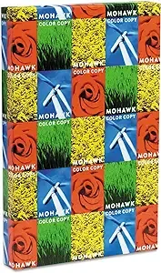 Mohawk Color Copy 98 Paper and Cover Stock, 98 Bright, 80 lb Cover Weight, 18 x 12, 250/Pack