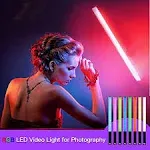 LUXCEO RGB LED Photography Lighting Portable Wand Handheld LED Video Light 1000 Lumens CRI 95+ USB Rechargeable with Remote Control, Carry Bag, Adjus