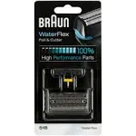 Braun 51B Replacement Shaver Head Foil Cutter for Braun Series 5 WaterFlex Razor