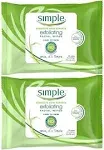 Simple Exfoliating Wipes 25 Count (Pack of 2)