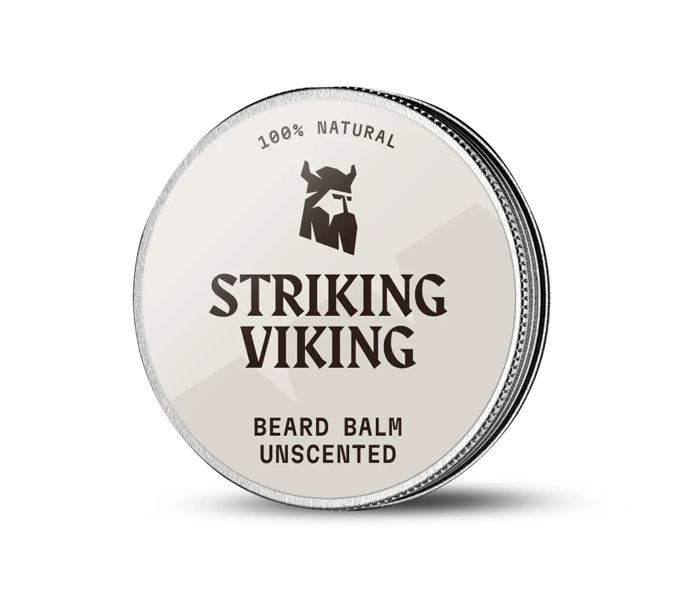 Unscented Beard Balm - Styles, Strengthens & Softens Beards and Mustaches - 100% Natural Beard Conditioner with Organic Shea Butter, Tea Tree, Argan & Jojoba Oils by Striking Viking